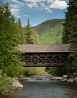 bridge, mountain, river, Vail, Colorado