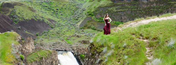 Tessa, waterfall, dress
