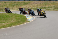 Motorcycles on race track