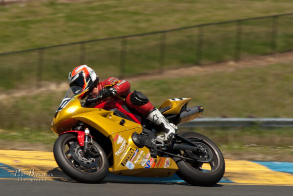 Motorcycle on race track