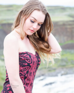 Tessa, waterfall, dress,