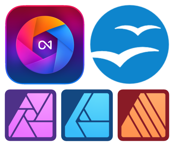 On1, Open Office & Affinity 2 icons